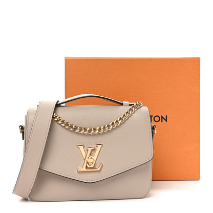 Louis Vuitton Grained Calfskin Lockme Oxford Greige 10 of 10