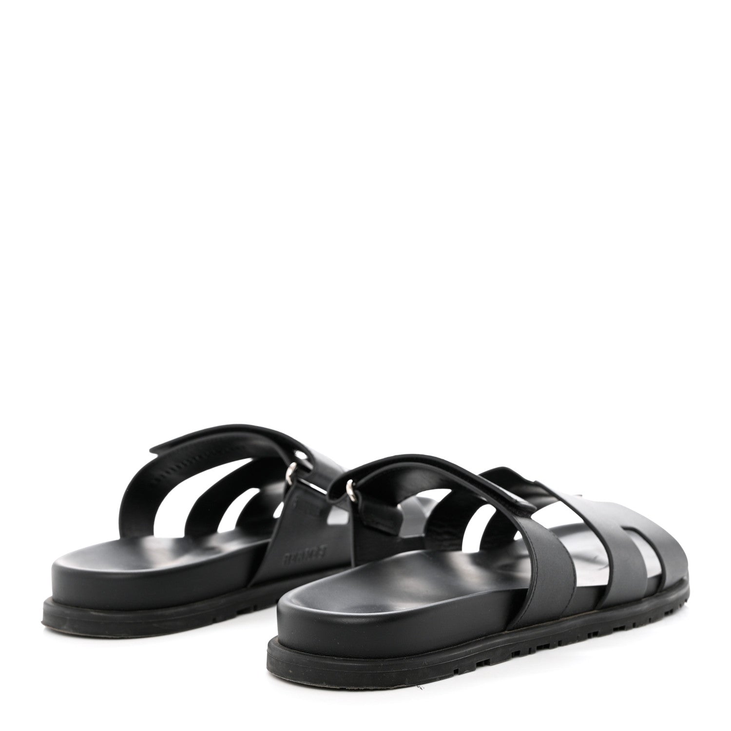 Hermes Calfskin Mens Chypre Sandals 44 Black 4 of 11