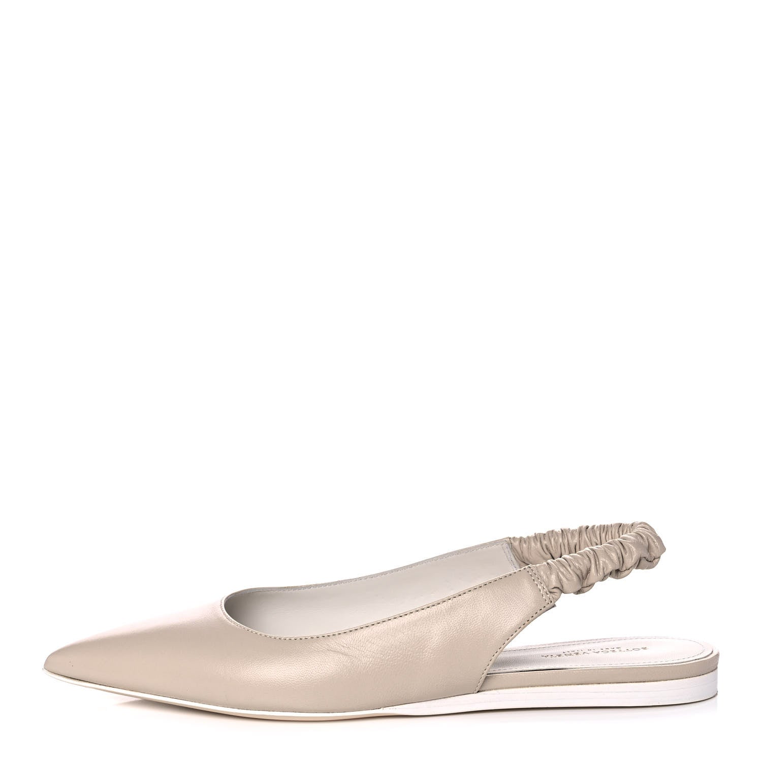 Bottega Veneta Nappa Point Sling Back Flats 38.5 White 1 of 10