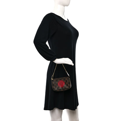 Louis Vuitton Damier Ebene Complice Trunks and Bags Mini Pochette Accessories Red 2 of 6