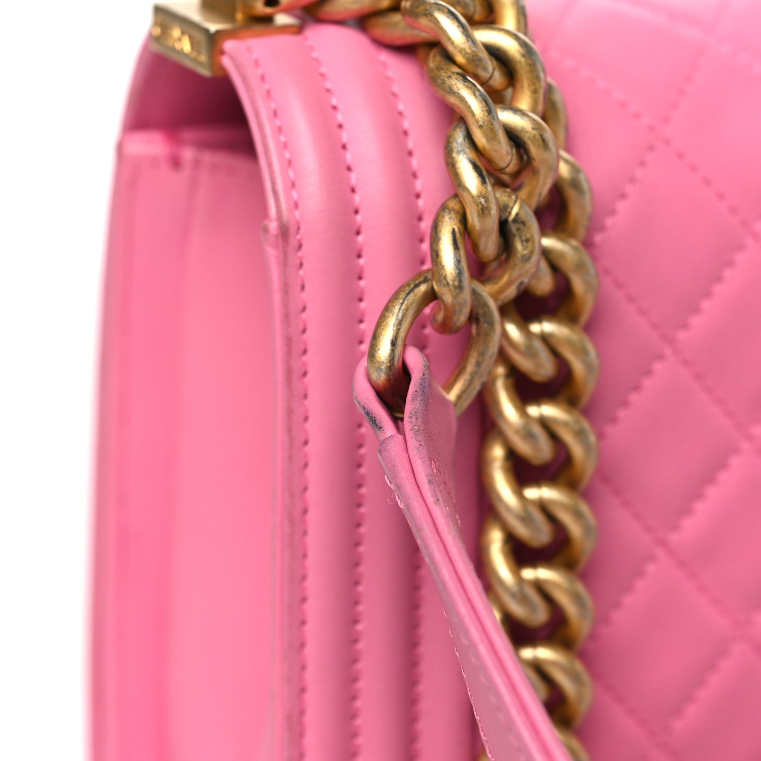 Chanel Calfskin Quilted Medium Boy Flap Pink 15 of 17