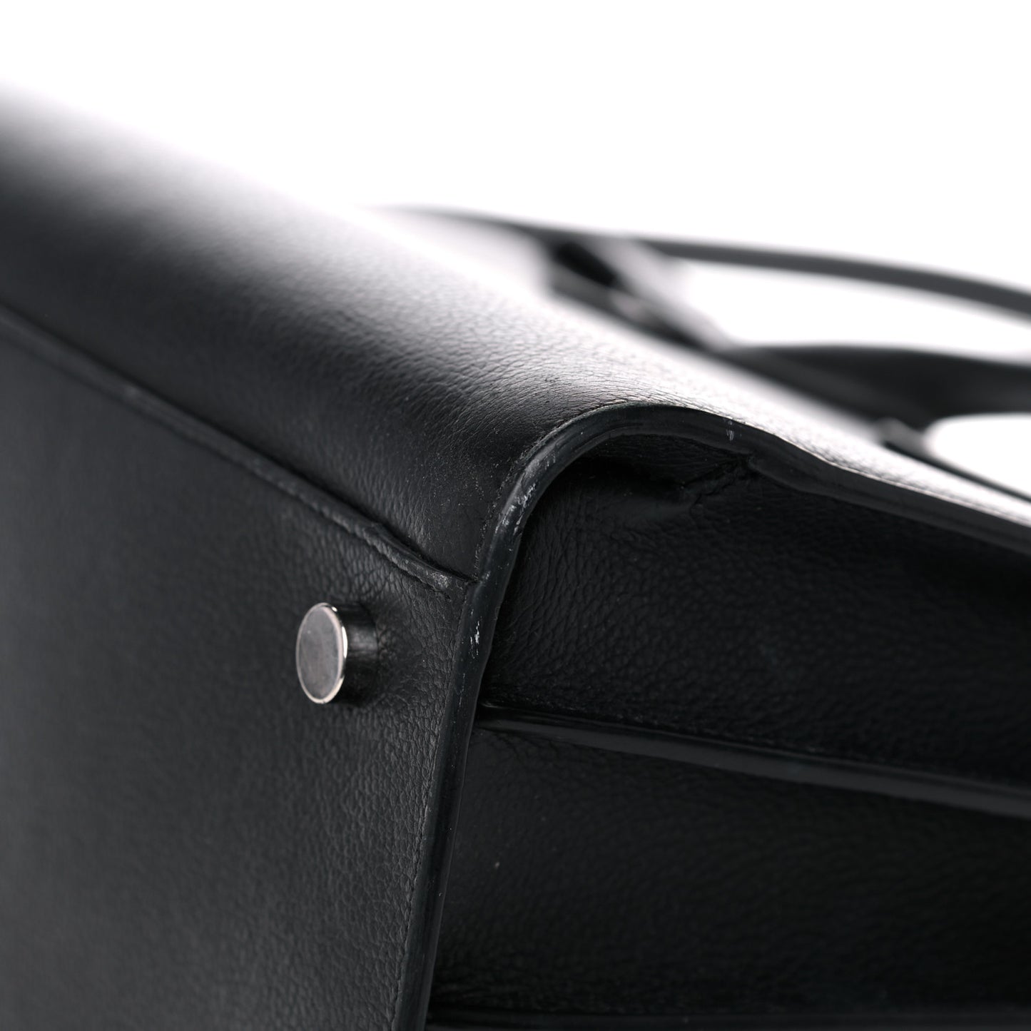 Grained Calfskin Small Sac De Jour Black