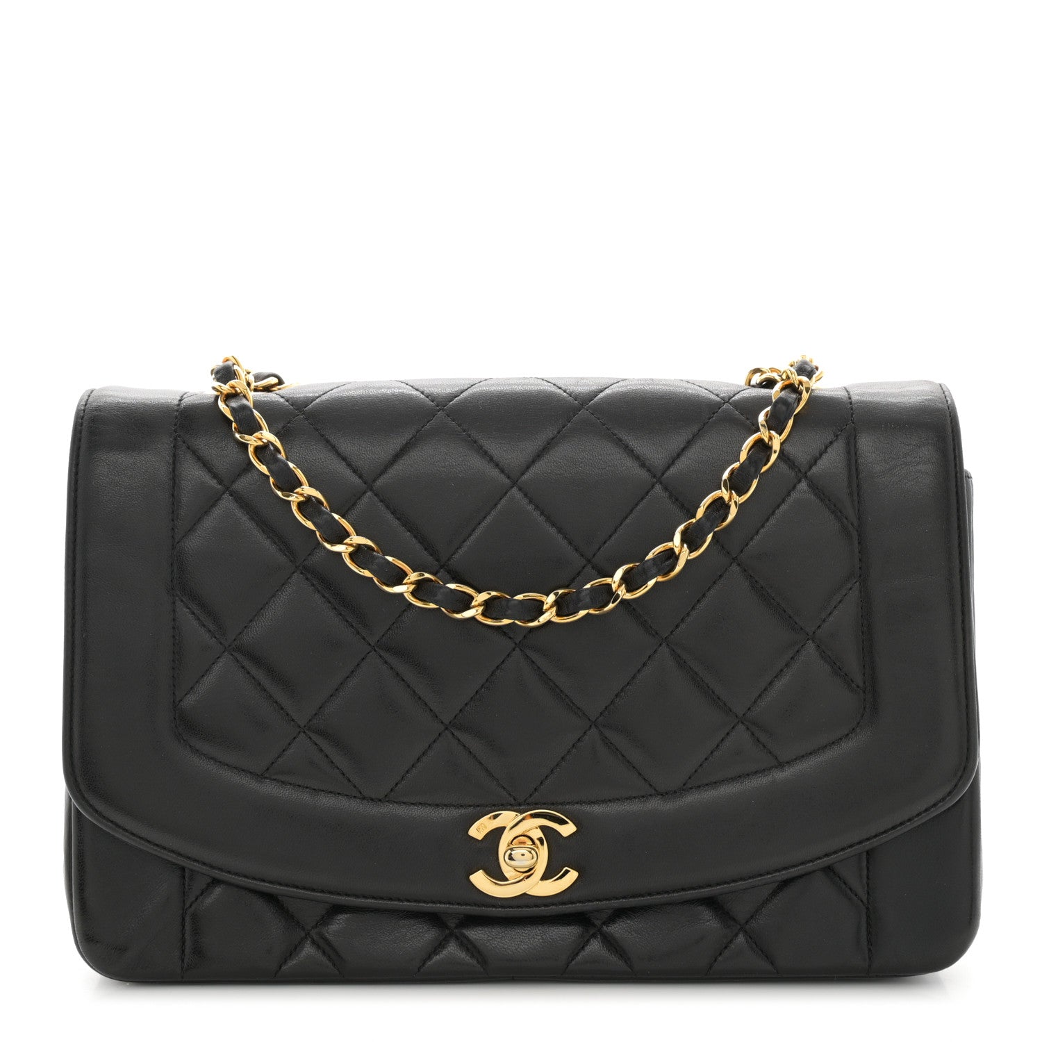 Chanel Lambskin Quilted Medium Single Flap Black 1 of 11