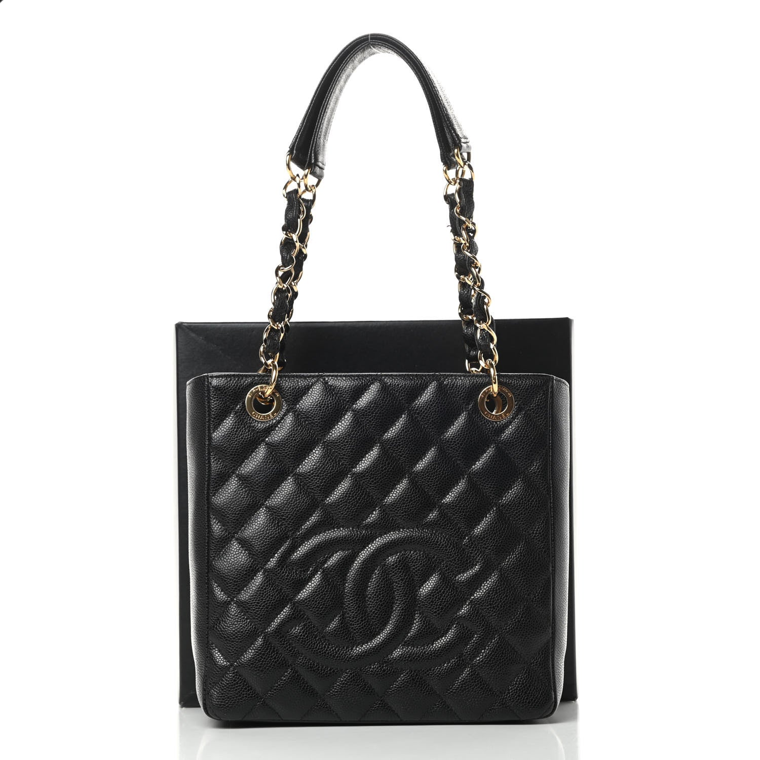 Chanel Caviar Quilted Petit Shopping Tote PST Black 13 of 13