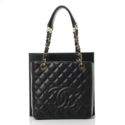 Chanel Caviar Quilted Petit Shopping Tote PST Black 13 of 13