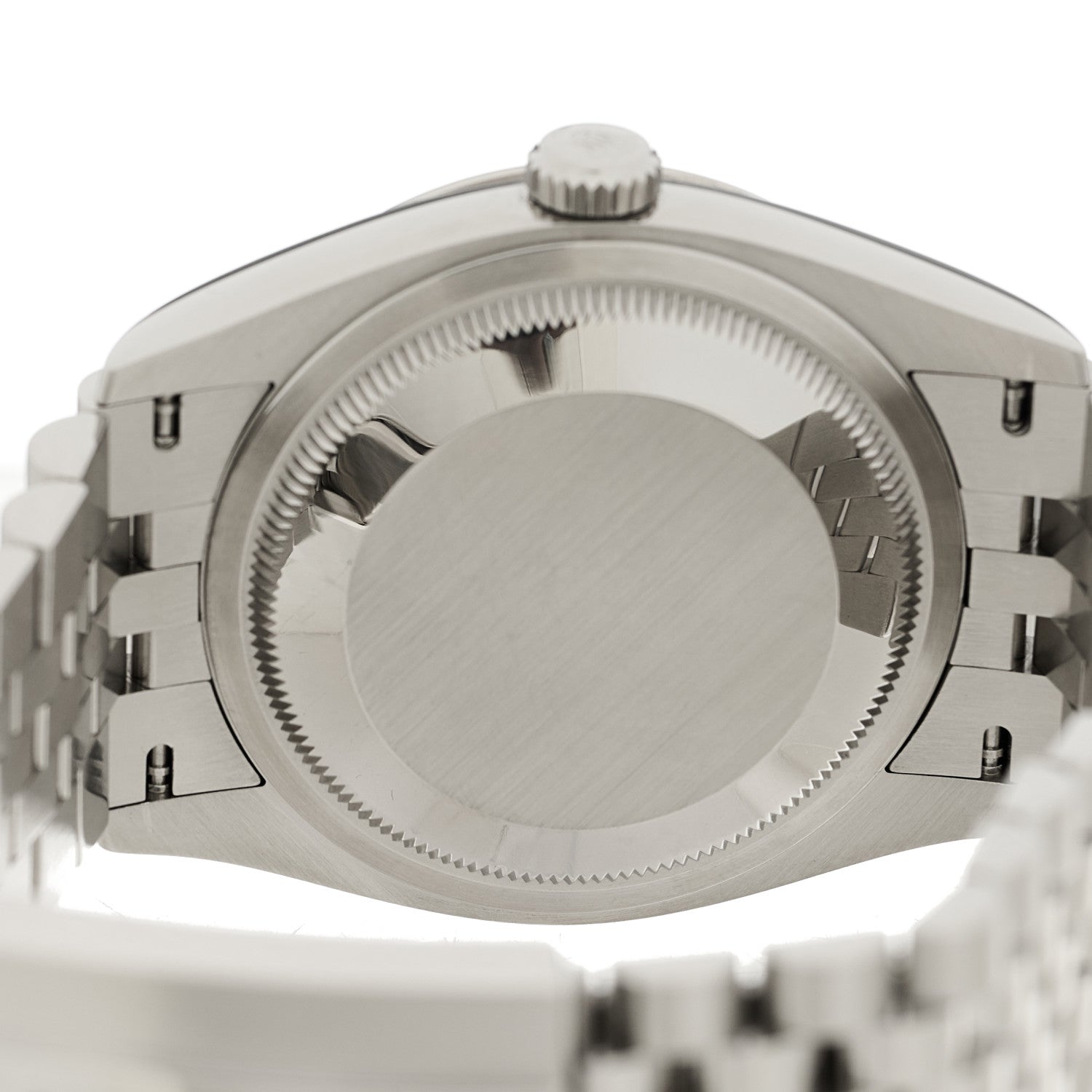 Rolex Stainless Steel 18K White Gold Diamond 36mm Oyster Perpetual Datejust Watch Silver Roman 126234 4 of 5