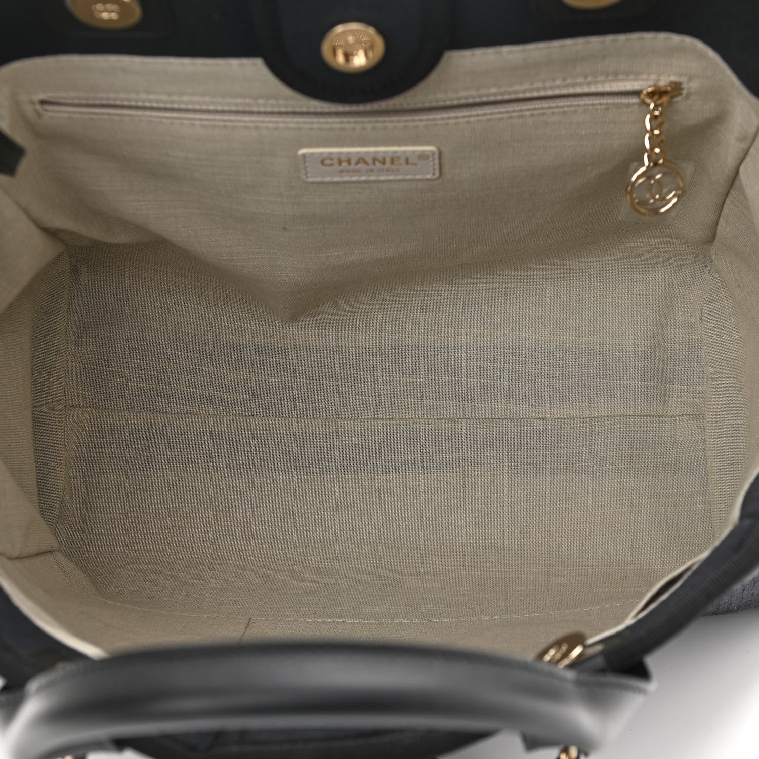 Chanel Mixed Fibers Small Deauville Tote Black 6 of 11