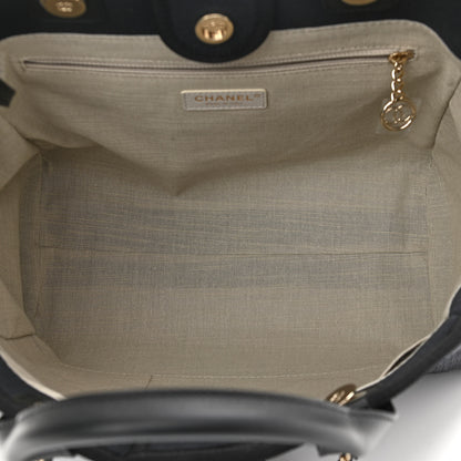 Chanel Mixed Fibers Small Deauville Tote Black 6 of 11