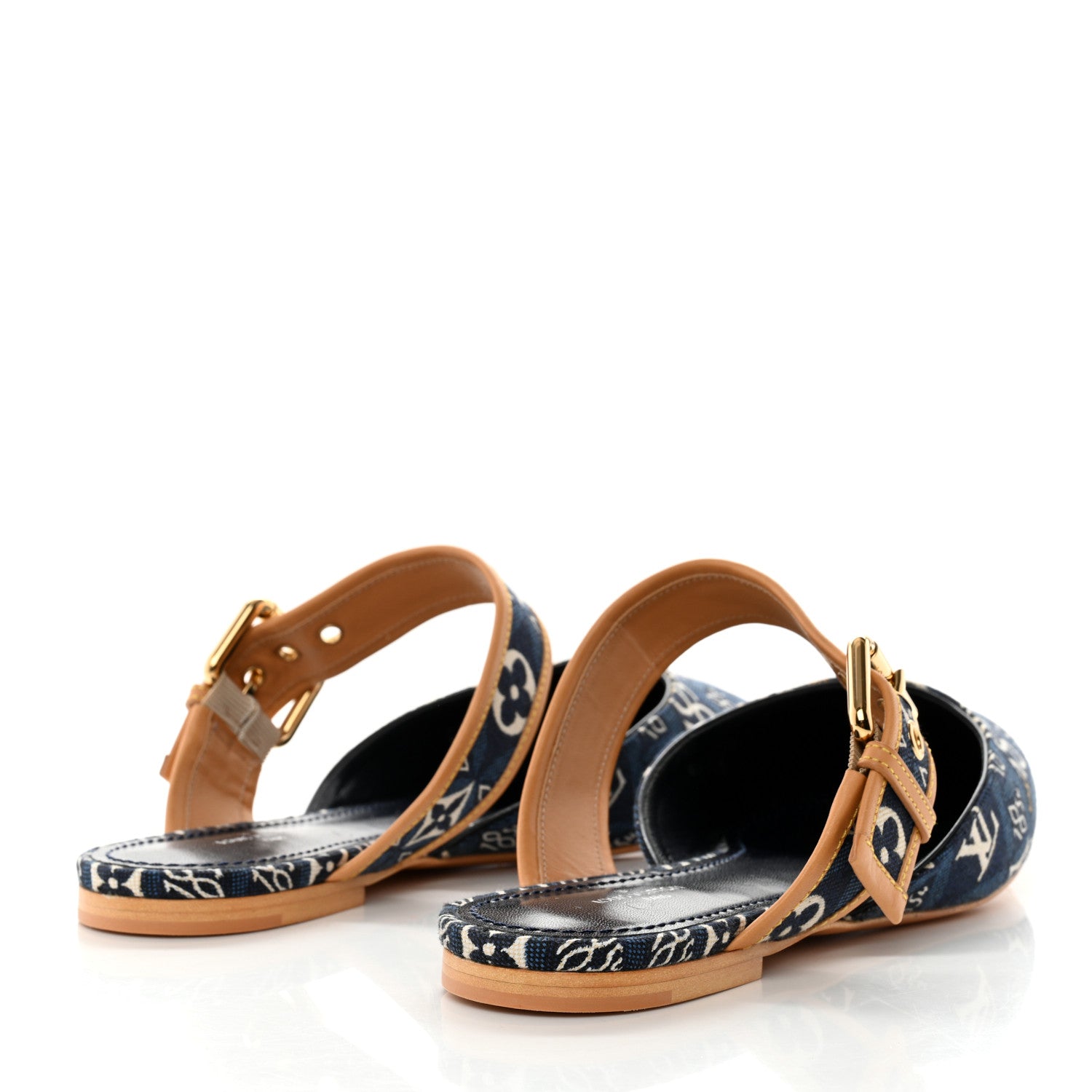 Louis Vuitton Jacquard Since 1854 Sofia Flat Mules 40 Blue 4 of 10