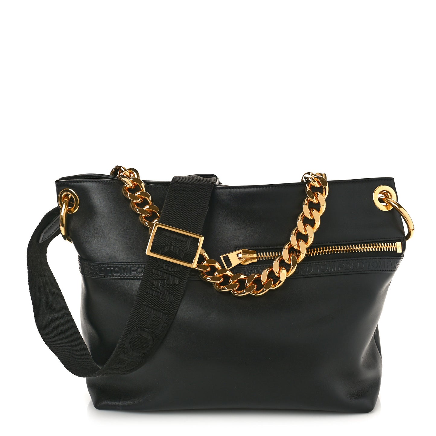 Calfskin Medium Avery Hobo Shoulder Bag Black