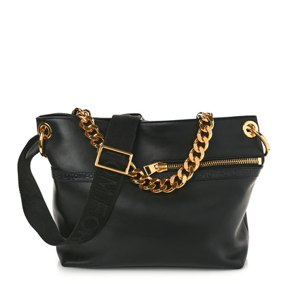 Tom Ford Calfskin Medium Avery Hobo Shoulder Bag Black 1 of 8