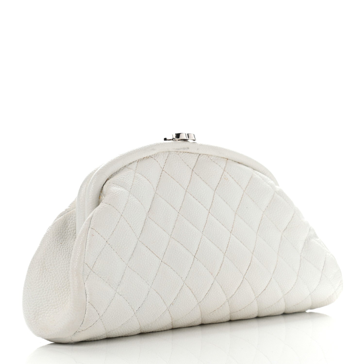 Chanel Caviar Quilted Timeless Clutch White 3 of 16