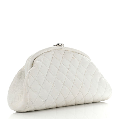 Chanel Caviar Quilted Timeless Clutch White 3 of 16
