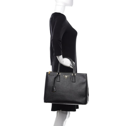 Prada Saffiano Large Galleria Double Zip Tote Black 2 of 15