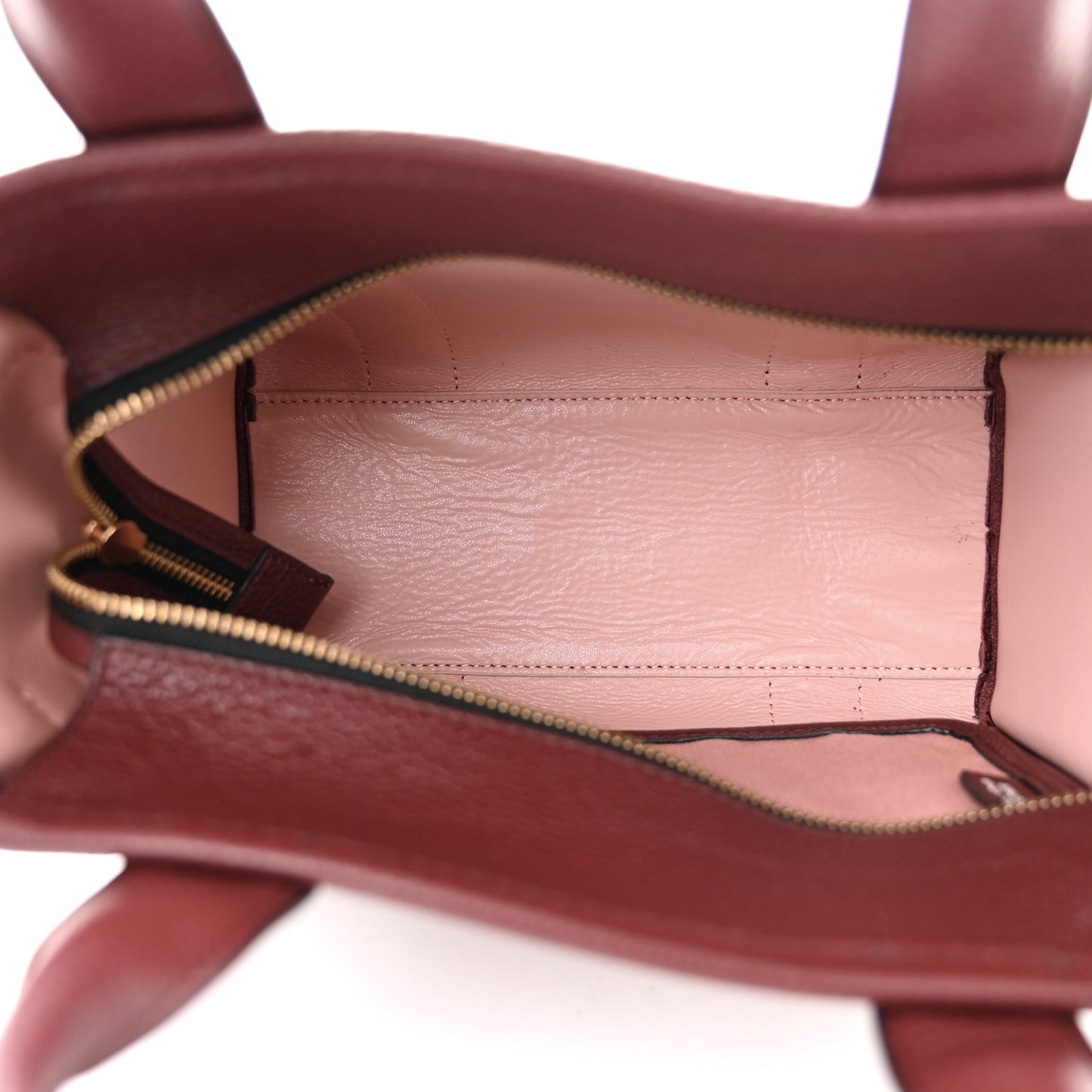 Grained Calfskin Small The Tote Bag Chianti