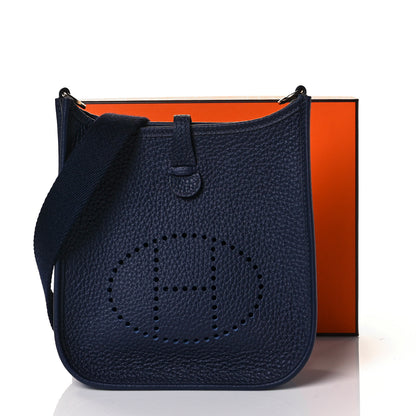 Hermes Taurillon Clemence Evelyne TPM Bleu Nuit 9 of 9