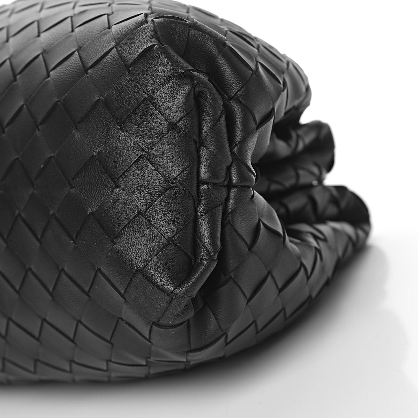 Nappa Maxi Intreccio The Pouch Oversized Clutch Black