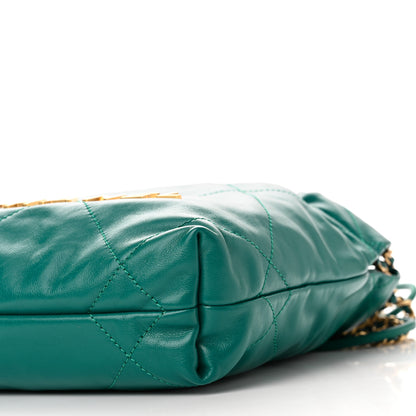 Chanel Shiny Calfskin Quilted Mini Chanel 22 Green 10 of 11