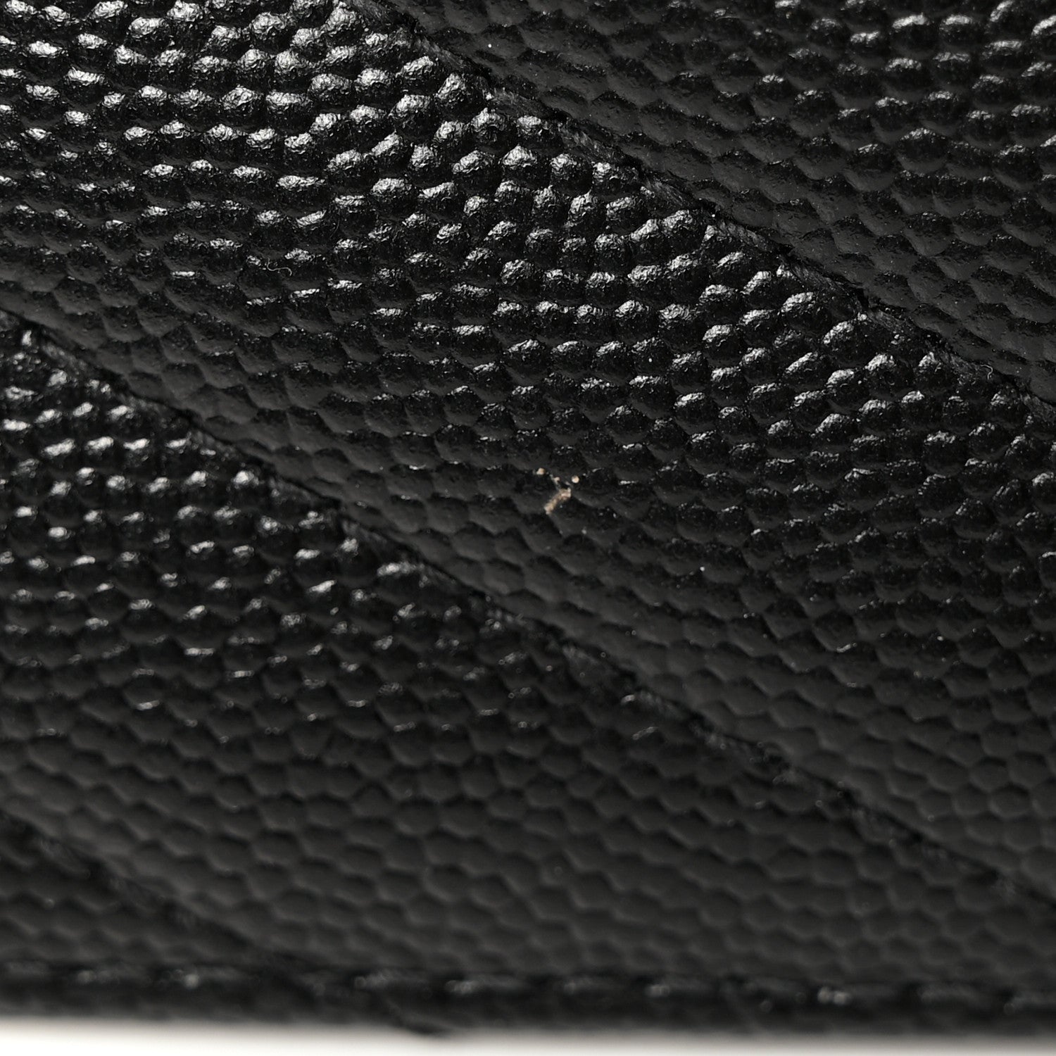Saint Laurent Grain De Poudre Matelasse Chevron Monogram Credit Card Case Black 8 of 12