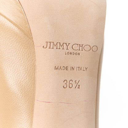 Jimmy Choo Kid Luna 110 Platform Peep Toe Pumps 36.5 Nude 8 of 10