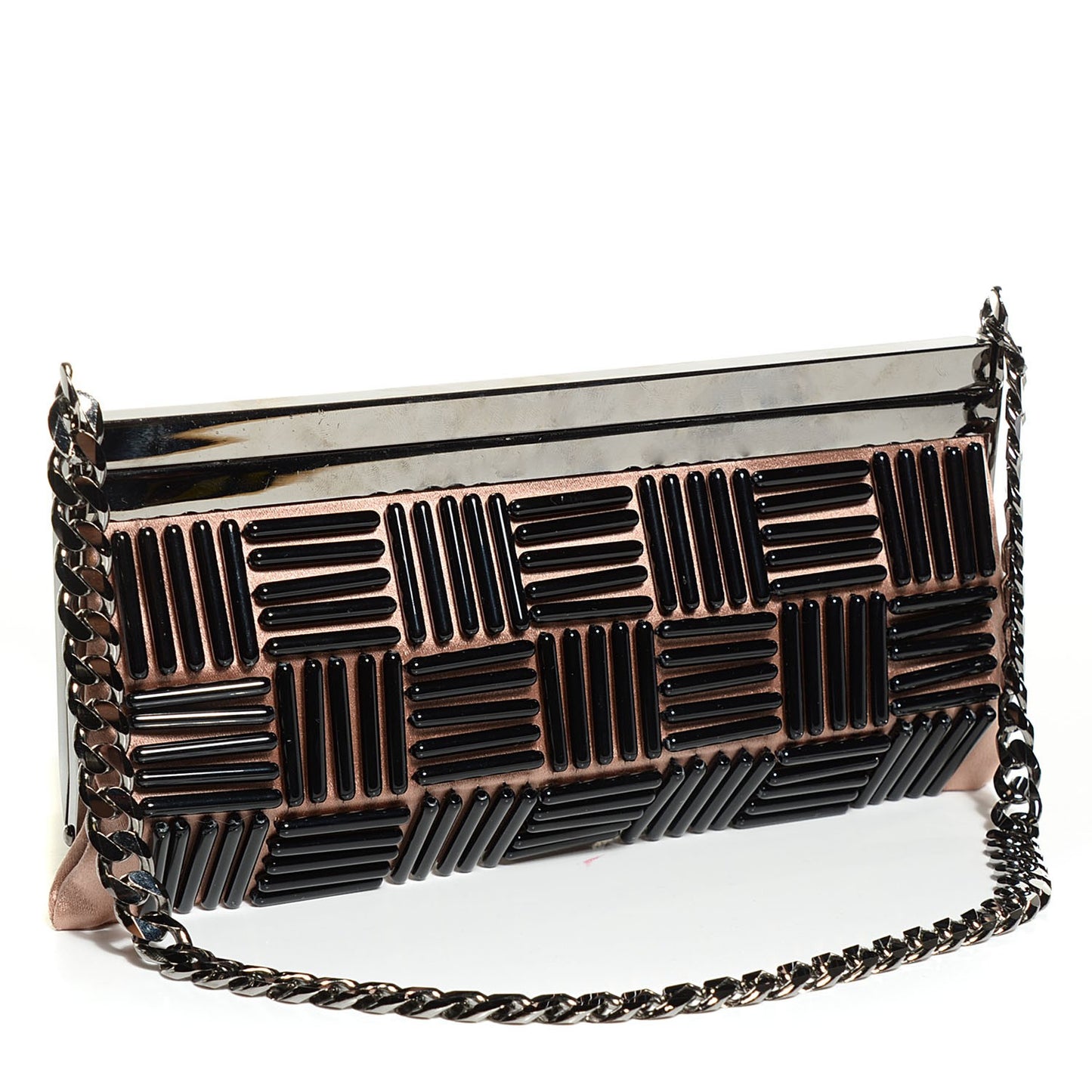 Satin Evening Bag Beige
