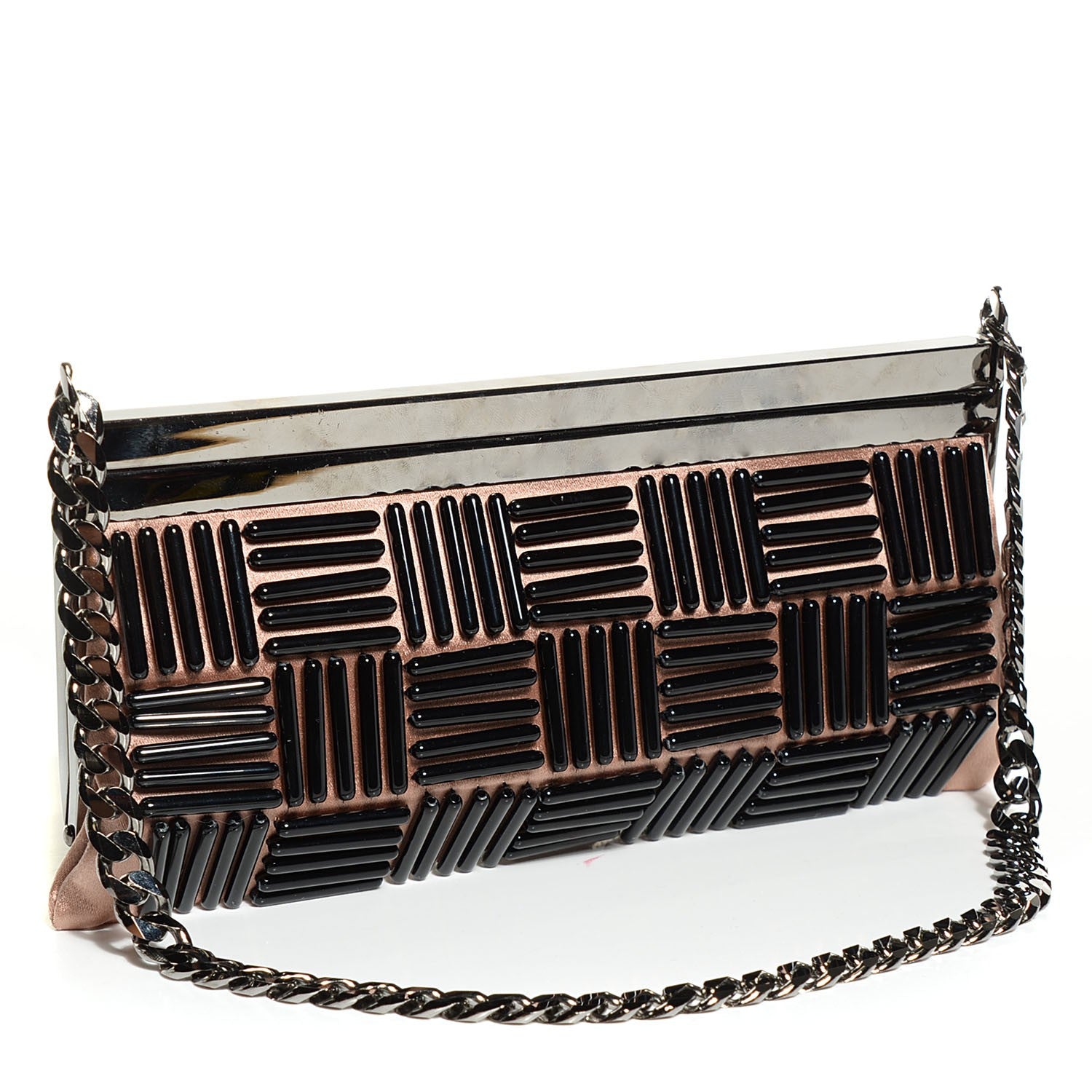 Chanel Satin Evening Bag Beige 3 of 7