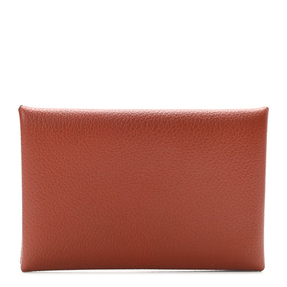 Hermes Evercolor Calvi Card Case Sienne 1 of 5