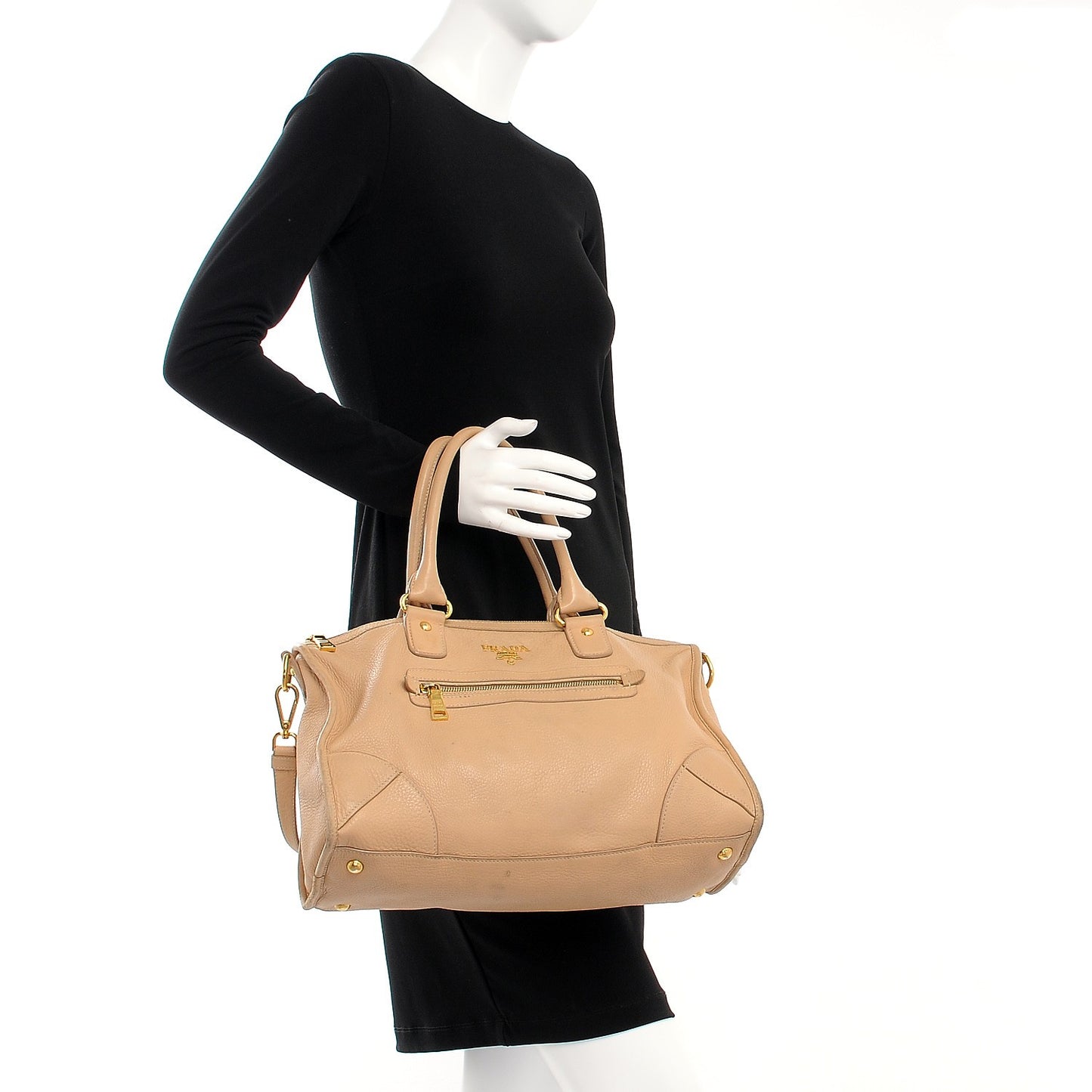 Cervo Deerskin Shoulder Bag Sabbia