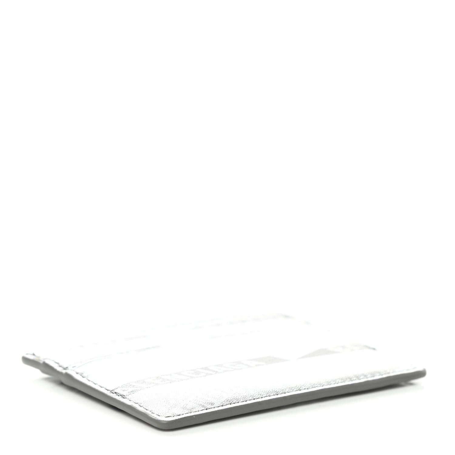Balenciaga Metallic Calfskin Losange Monogram Everyday Multi Card Case Silver Black White 4 of 6