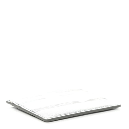 Balenciaga Metallic Calfskin Losange Monogram Everyday Multi Card Case Silver Black White 4 of 6