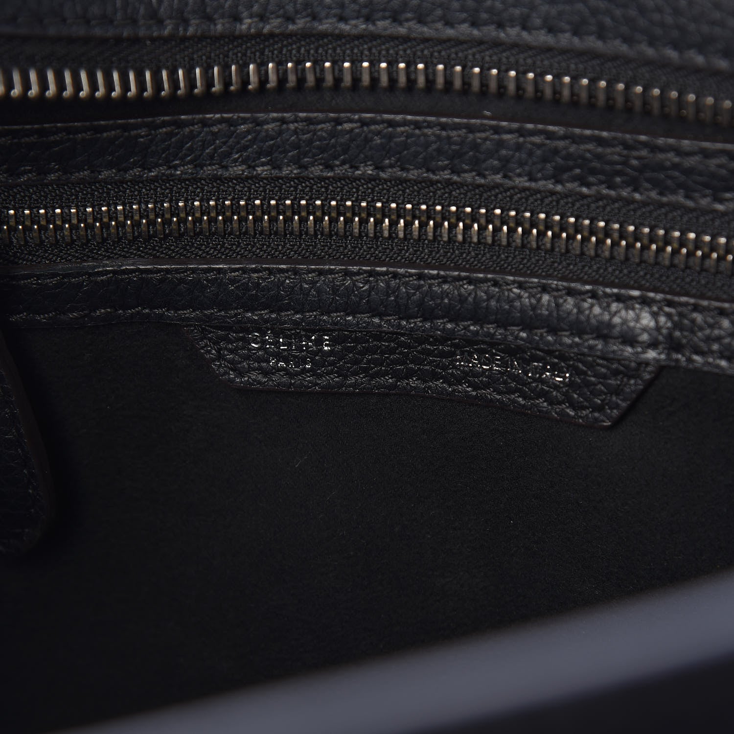 Celine Drummed Calfskin Micro Luggage Black 6 of 8