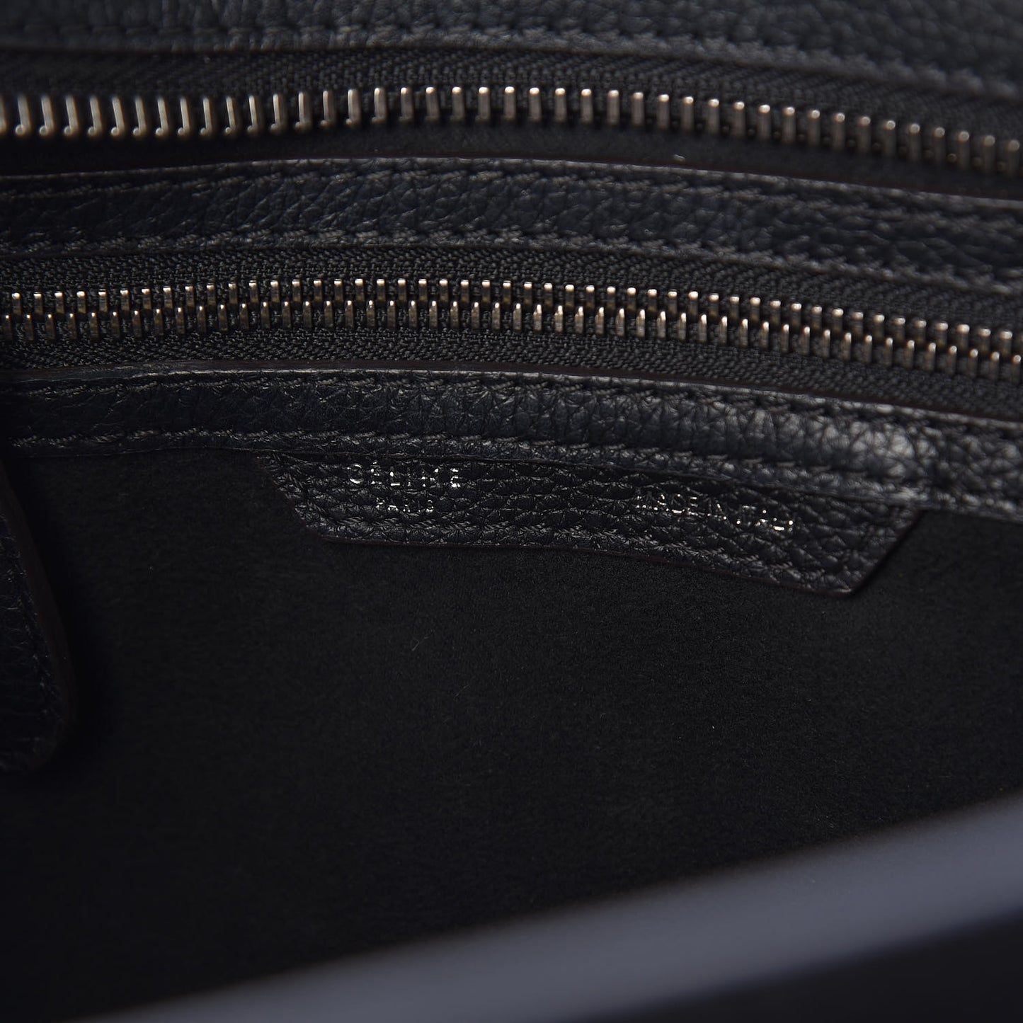 Drummed Calfskin Micro Luggage Black