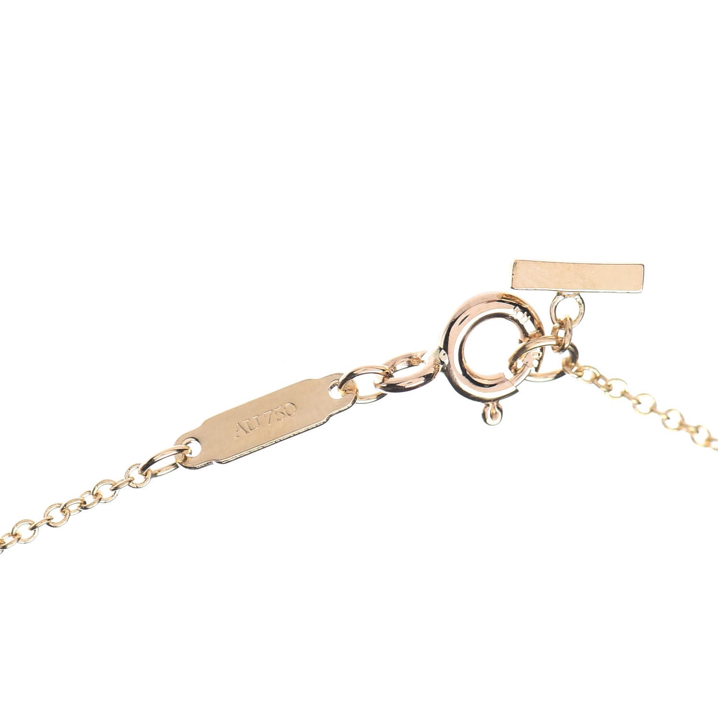 18K Yellow Gold Small T Smile Pendant Necklace