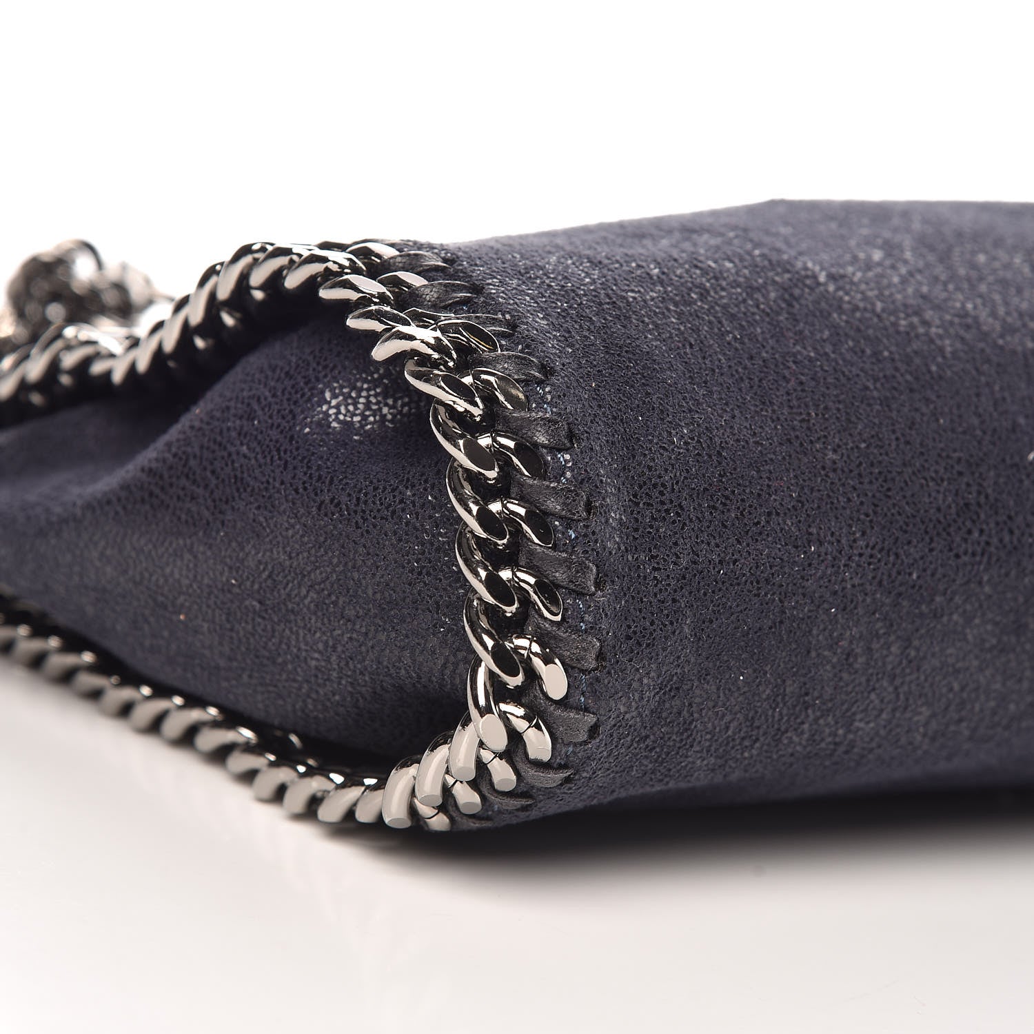 Stella McCartney Shaggy Deer Mini Falabella Fold Over Tote Navy 6 of 11