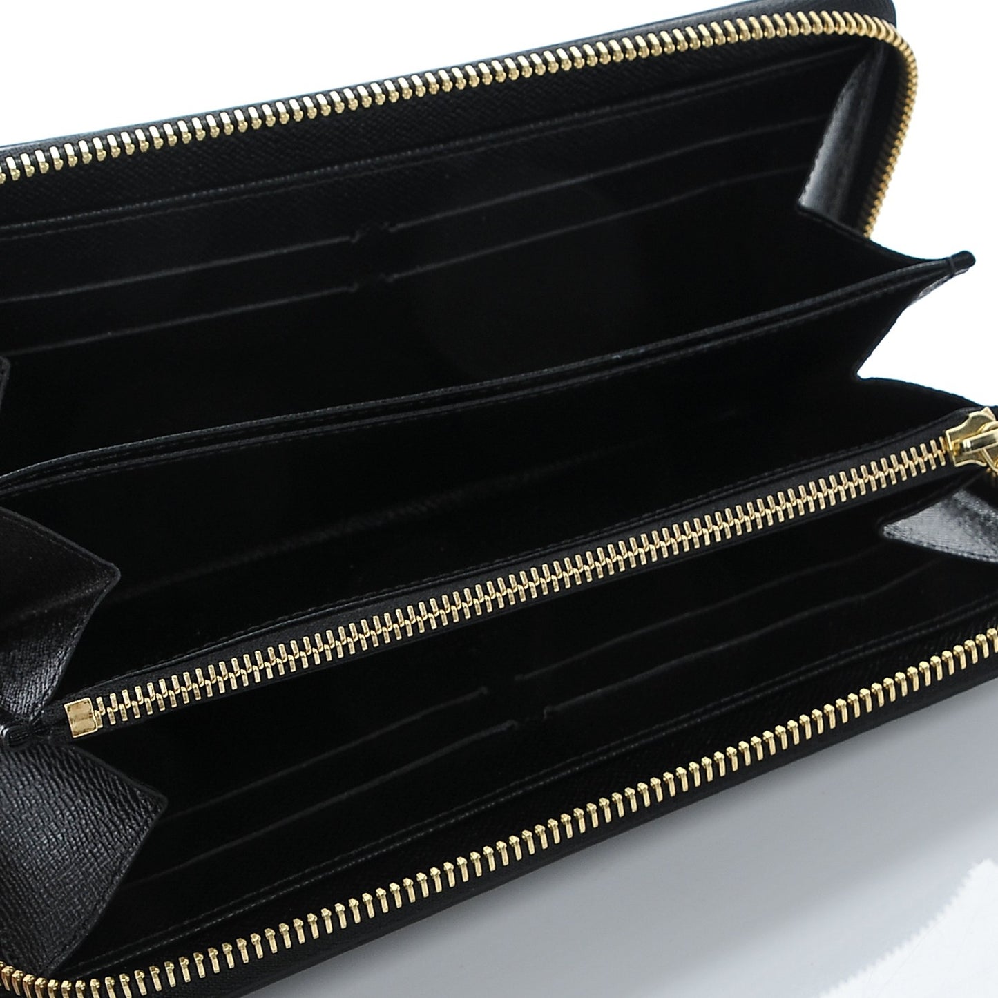Calfskin Colored Monogram Zippy Wallet Blue Black
