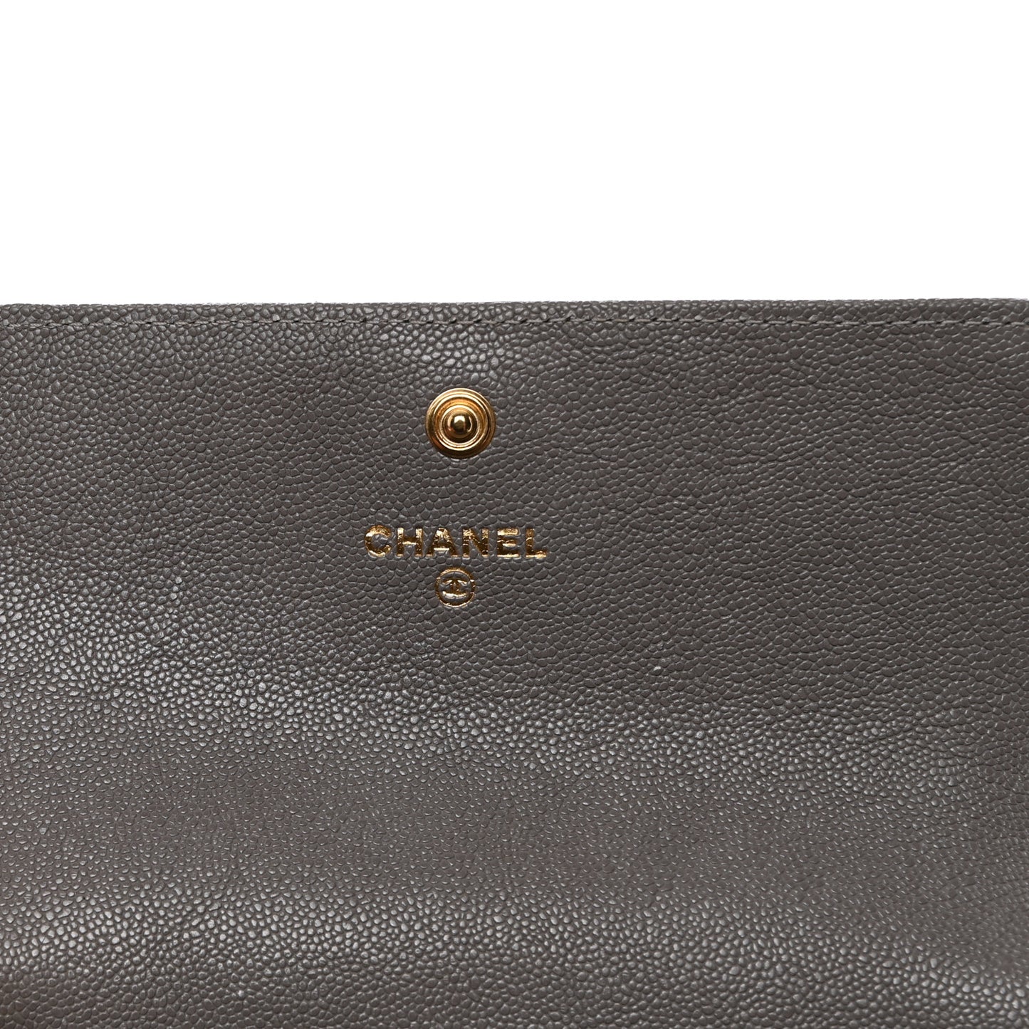 Caviar Quilted Medium Boy Flap Wallet Grey