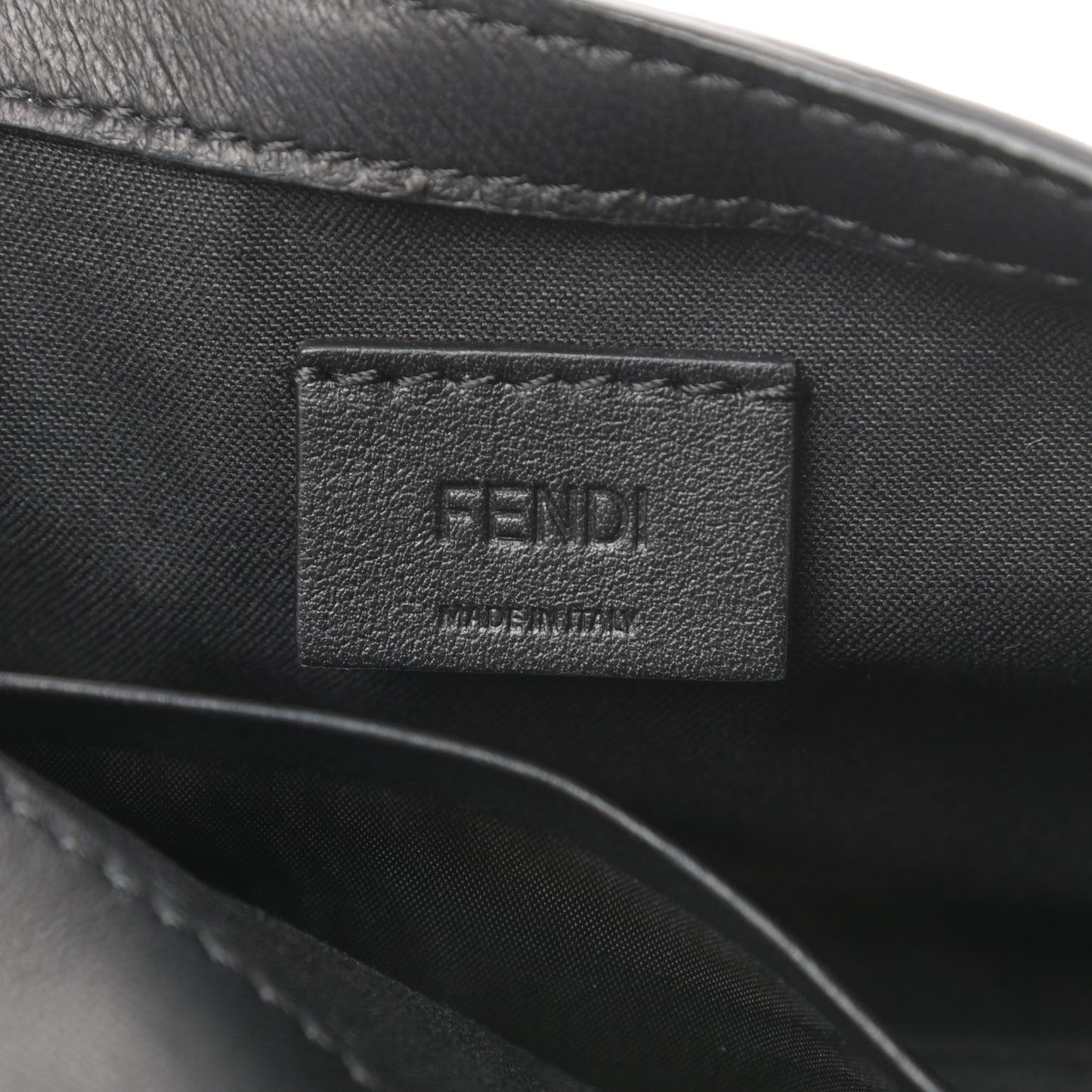 Nappa FF 1974 Embossed Mini Baguette Black