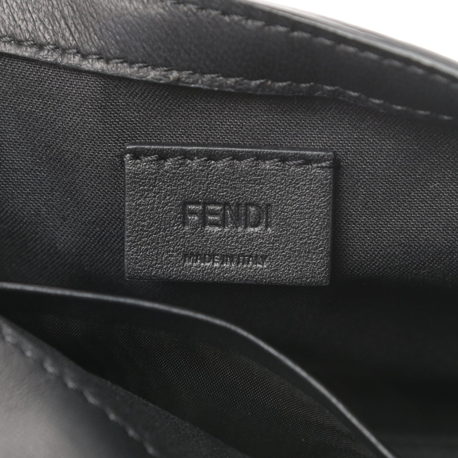 Fendi Nappa FF 1974 Embossed Mini Baguette Black 6 of 12