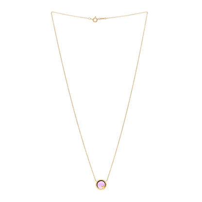 Tiffany 18K Yellow Gold Amethyst Paloma Picasso Olive Leaf Pendant Necklace 3 of 4