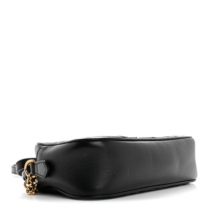Gucci Calfskin Matelasse Small GG Marmont Chain Shoulder Bag Black 4 of 16