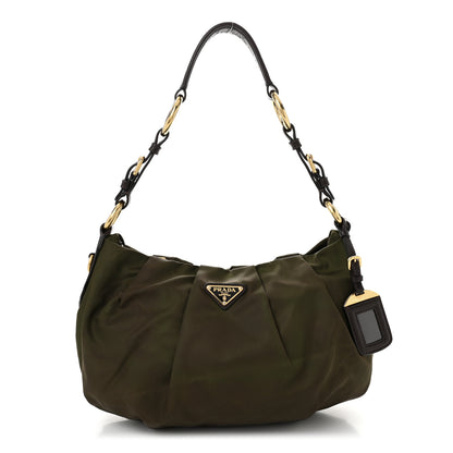 Prada Tessuto Nylon Vitello Daino Hobo Bruciato 1 of 11
