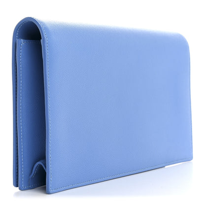 Saint Laurent Grain De Poudre Classic Kate Monogram Clutch Blue Clair 3 of 9