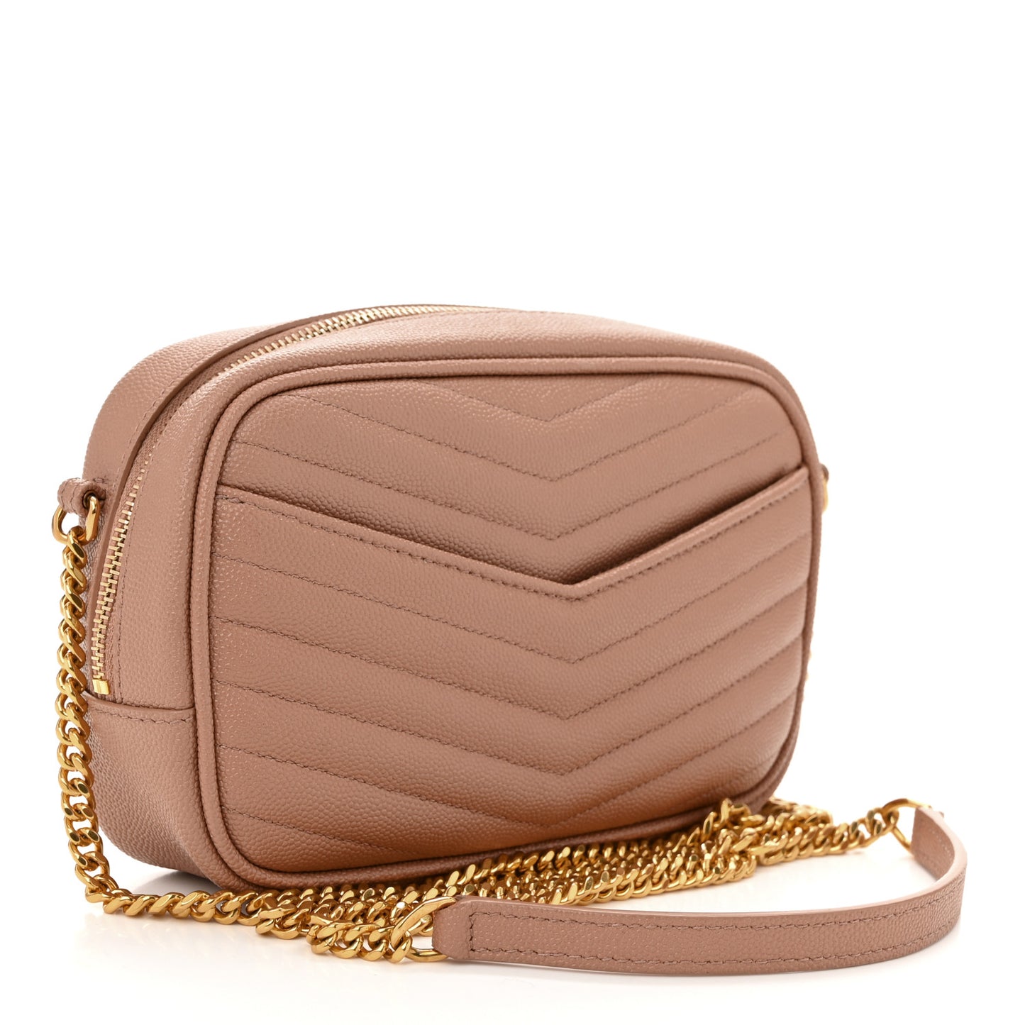 Grain De Poudre Matelasse Monogram Mini Lou Camera Bag Vintage Peach