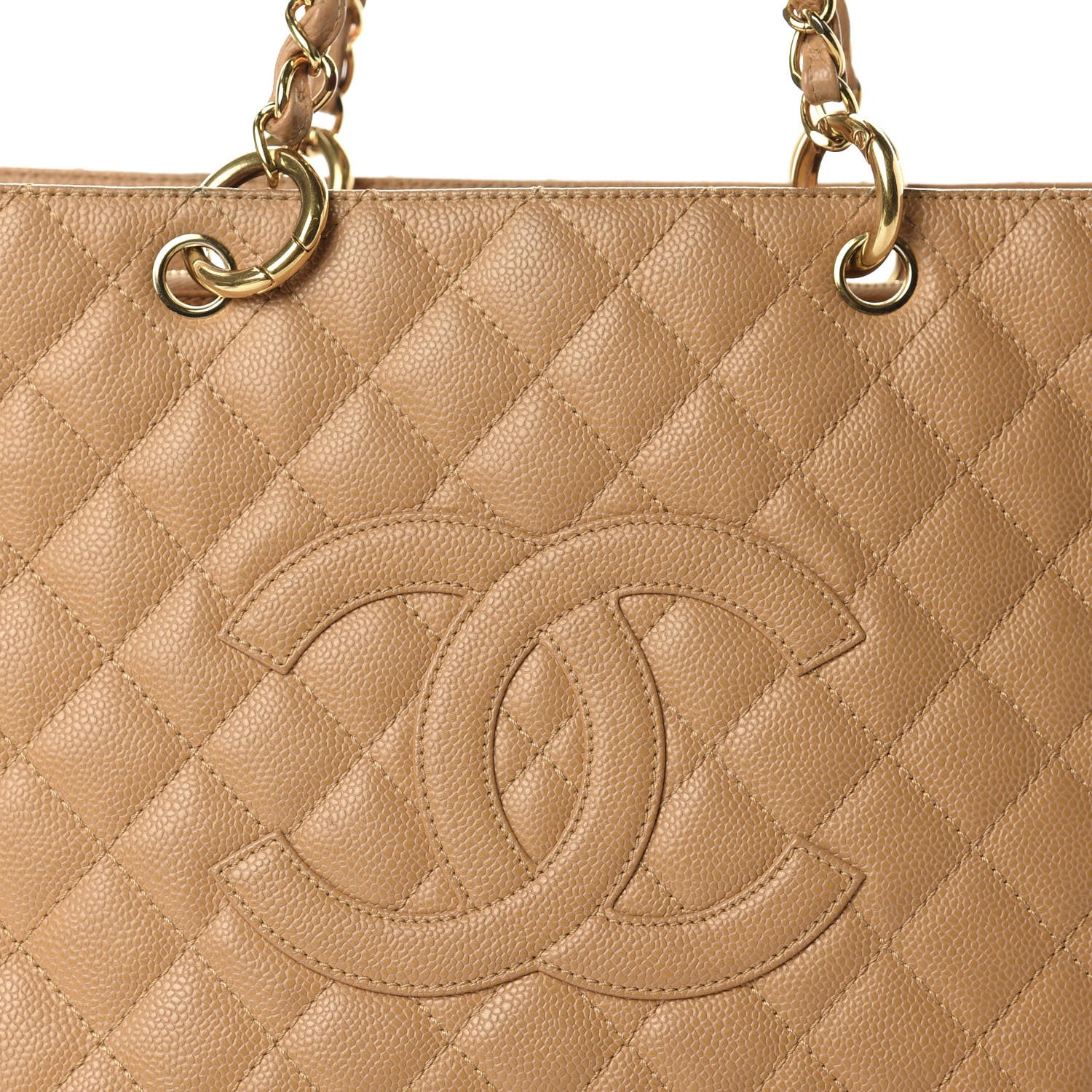 Chanel Caviar Quilted Grand Shopping Tote GST Beige 14 of 14