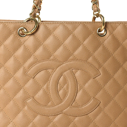Chanel Caviar Quilted Grand Shopping Tote GST Beige 14 of 14