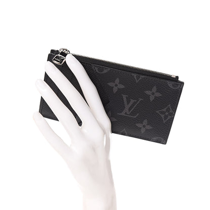 Louis Vuitton Monogram Eclipse Taiga Coin Card Holder 2 of 7