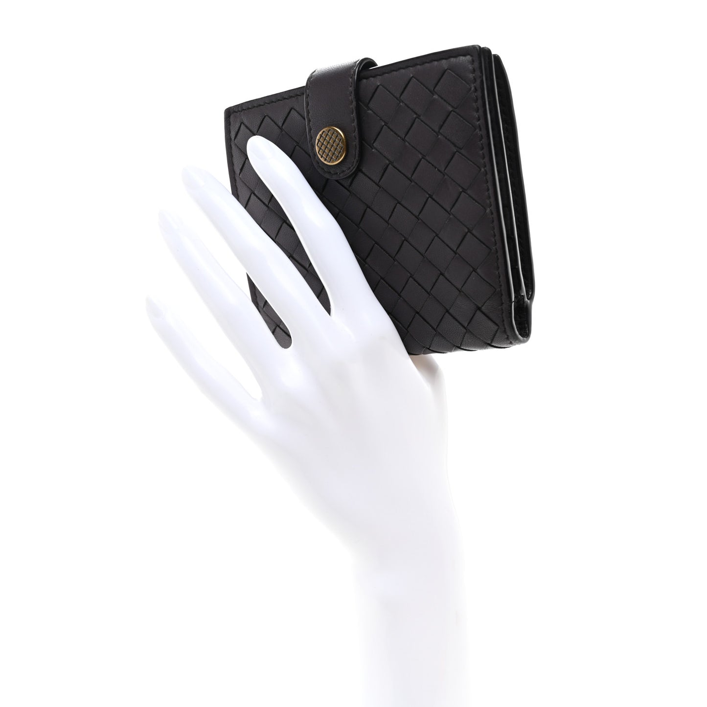 Nappa Intrecciato French Compact Wallet Grape