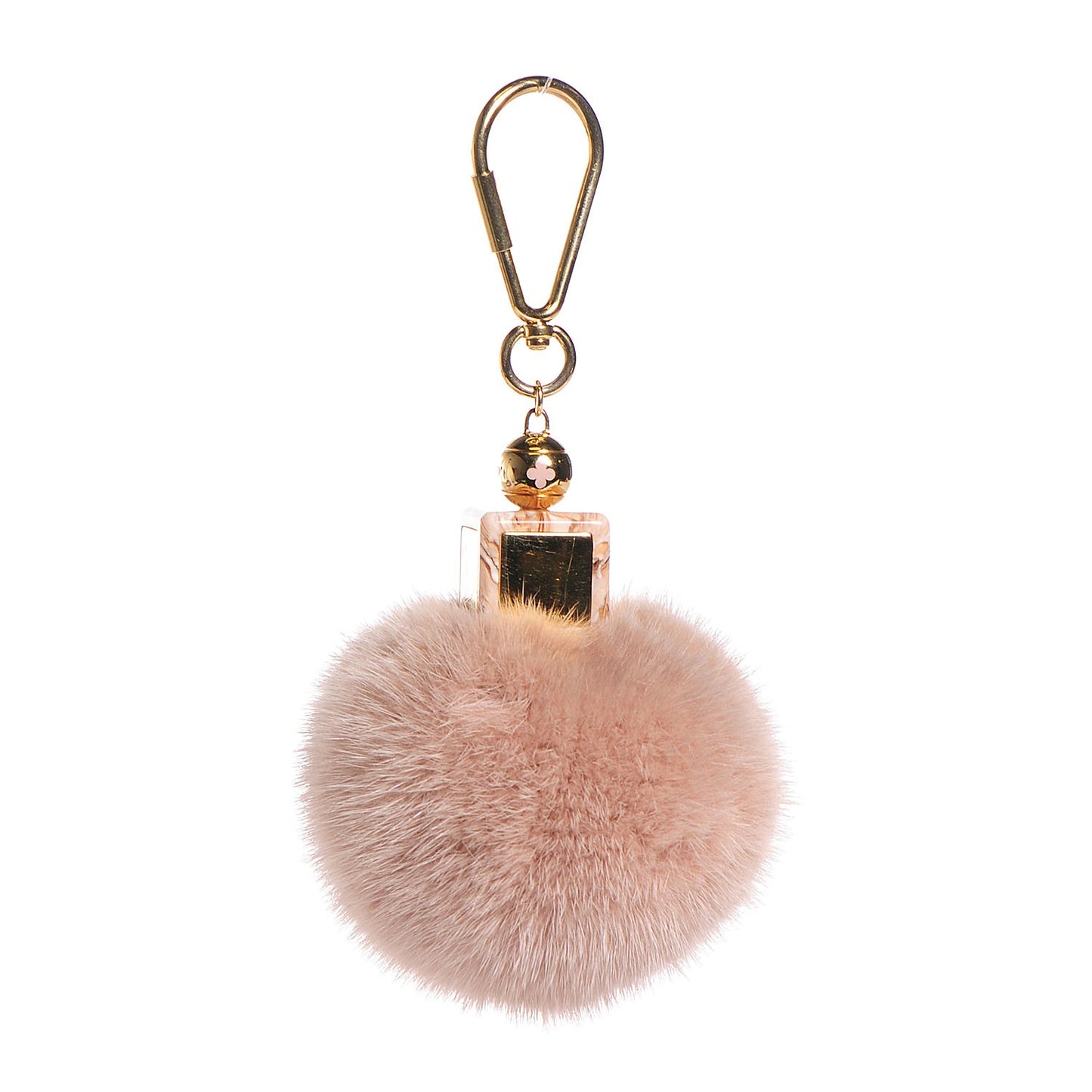 Mink Fur Fluffy Bag Charm Blush