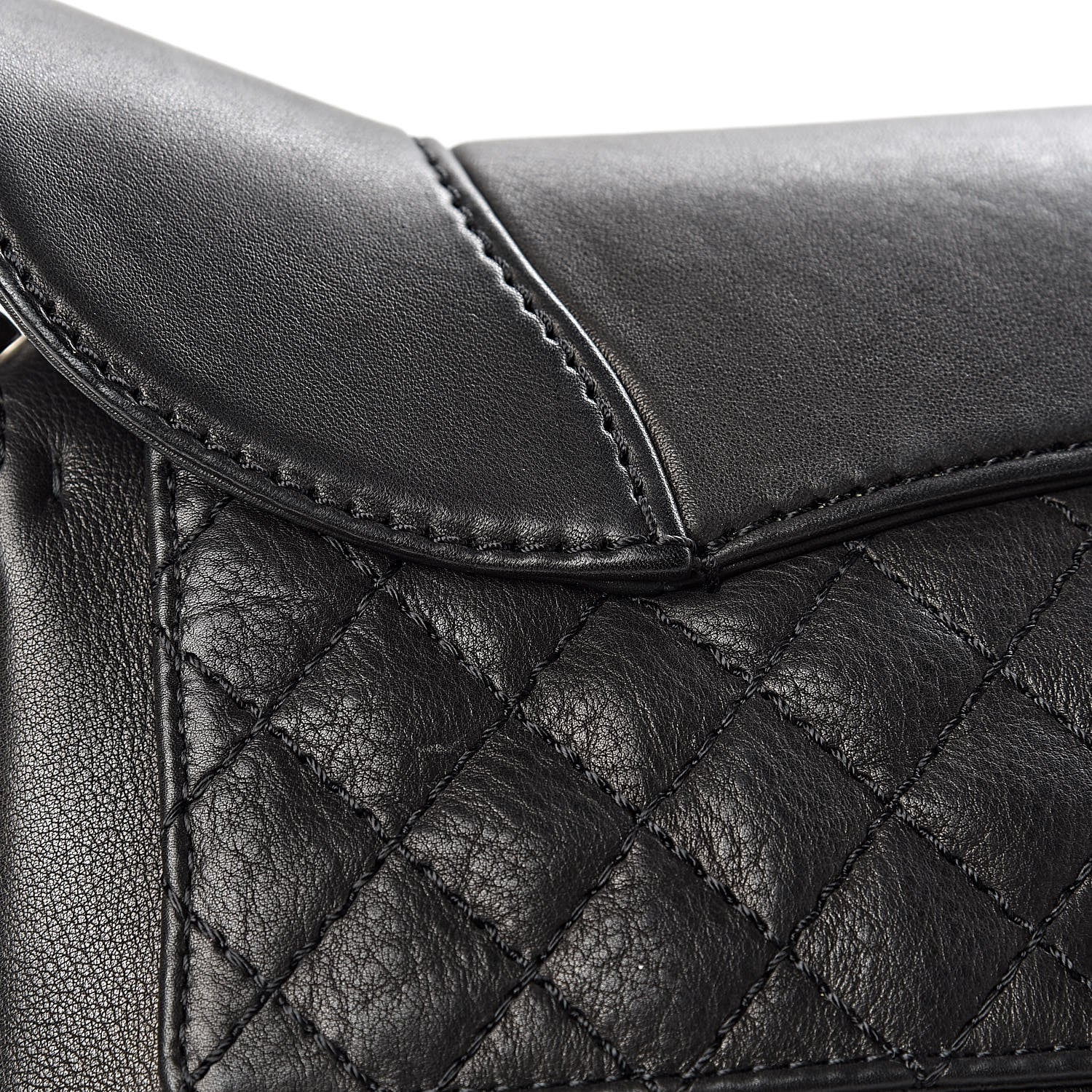 Chanel Calfskin Quilted Dallas Saddle Bag Black 12 of 12