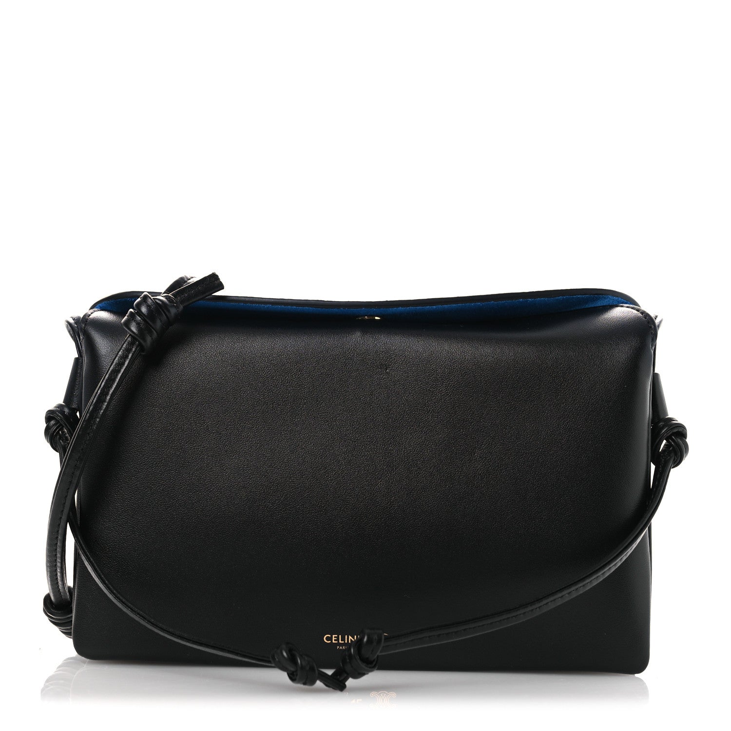 Celine Smooth Lambskin Trio Flap Crossbody Bag Black 1 of 11